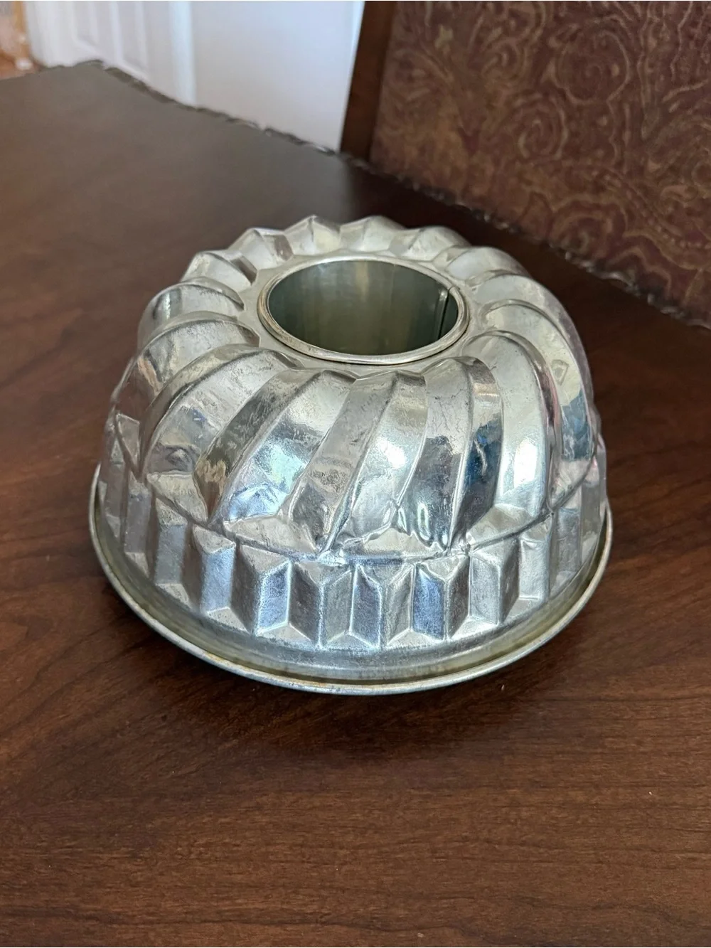 MCM Kaiser Bundt Pan West Germany Aluminum Fluted Cake Mold Jello Farmhouse 8.5”